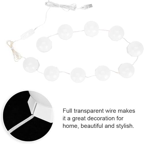 Miniatura 5 de FILFEEL Luces de tocador, luz LED profesional regulable para maquillaje, 10 bombillas | Carga USB