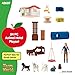 Schleich Farm World - 54PC Baby Animal Hotel Playset with Cute Pets, Caretaker and Movable Accessories - Realistic Animal Figurine Play Set - Fun Educational Toys for Kids and Toddlers Ages 3+ | 42607