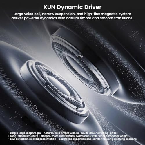 Image of Concept Kart GK Streak Hybrid in-Ear Monitor Wired IEM with Mic, KUN Dynamic Driver + Micro-Planar Tweeter, High-Resolution Audio, Silver-Plated Cable, Type-C Termination Plug (Black)