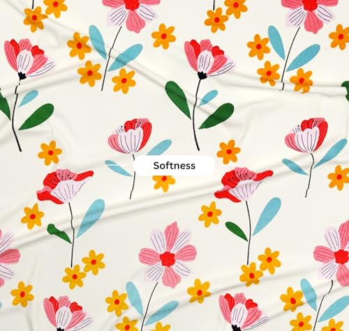 Image of BSB HOME 100% Cotton Feel Double Bed Bedsheet Set | 144 TC Soft & Breathable | Mint Green White Flower Print with 2 Pillow Covers | Wrinkle Free | for Bedroom (90 x 90 Inches)
