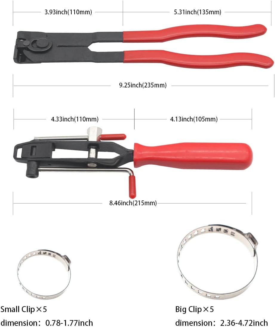 CV Joint Boot Clamp Pliers Atv Axle Boot Clamp Pliers Cv Banding Tool With 10 Crimp Bands -Ear Type Extension For Most Cars
