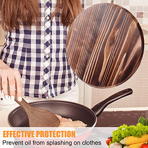 Laoniejia 14 Inch Wooden Wok Lid, Natural Wood Pot Lid, Spill-Proof Handmade Wood Pot Lid, Kitchen Tool Accessories, Wooden Pot Lid For Cast Iron Wok Pot, Pan, Skillet Cover #TOP4