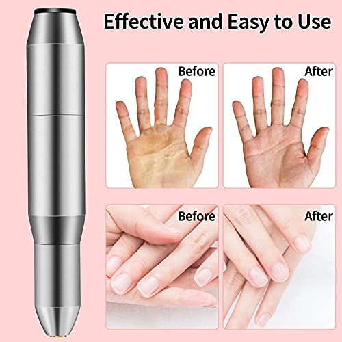 Nail Drill Set,Delifo Electric Portable Nail File Drills Kit With 6 Heads & 6 Sanding Bands, Professional Manicure Pedicure Machine Tools For Acrylic Nails, Polishing Shape, Usb Rechargeable（Normal） #TOP5