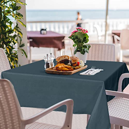 Mysky Home 2Pack Bulish Grey Tablecloth 60X120 Inch Rectangle Table Cloth For 8 Feet Table- Wrinkle Resistant Washable Polyester Table Cover For Dining Party And Camping #TOP2