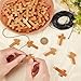 NBEADS 50 PCS Colgantes de Cruz de Madera con 1 Rollos de...