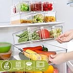 10 Boîtes d'organisateur de garde-manger, boîtes d'organisation de réfrigérateurs empilables avec lids, bacs de rangement en plastique transparent pour cuisine, comptoirs, armoires, réfrigérateurs, boissons, fruits, légumes, céréales