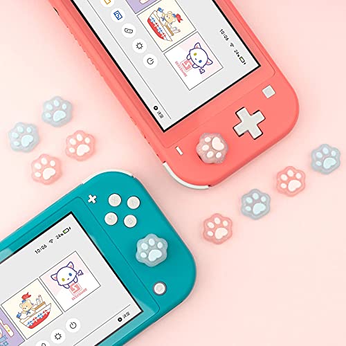 Image of GeekShare Cat Paw Shape Thumb Grip Caps,Soft Silicone Joystick Cover Compatible with Switch /OLED /Switch Lite,4PCS (Glitter)