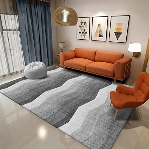 LIVEINU LVS-9173-1 - Alfombra de pelo corto lavable de estilo nórdico, para salón, comedor, dormitorio o habitación infantil, 130 x 190 cm