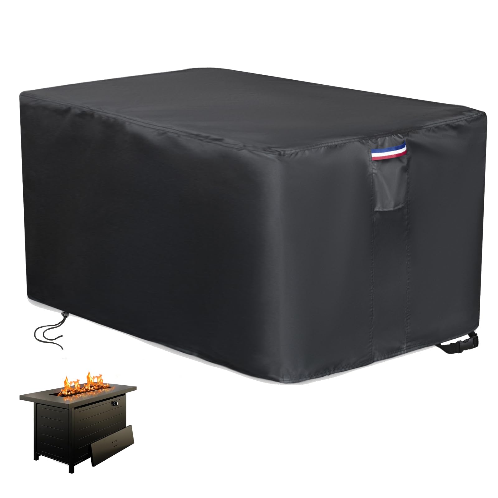 600D Fire Pit Cover Rectangular 43" Propane Firepit Table Cover