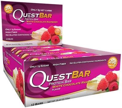 Quest Bar 12 x 60g White Chocolate Raspberry