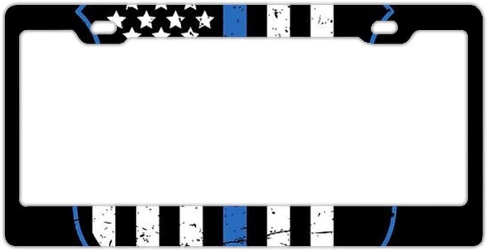 Blue Lives Matter License Plate Frame Theft-Proof Frames Stainless Steel Board Frames