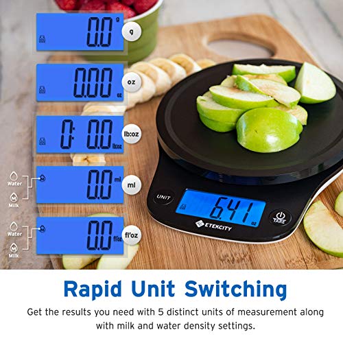 Etekcity 0.1G Food Kitchen Scale, Digital Ounces And Grams For Cooking, Baking, Meal Prep, Dieting, And Weight Loss, 11 Pounds, Black #TOP2