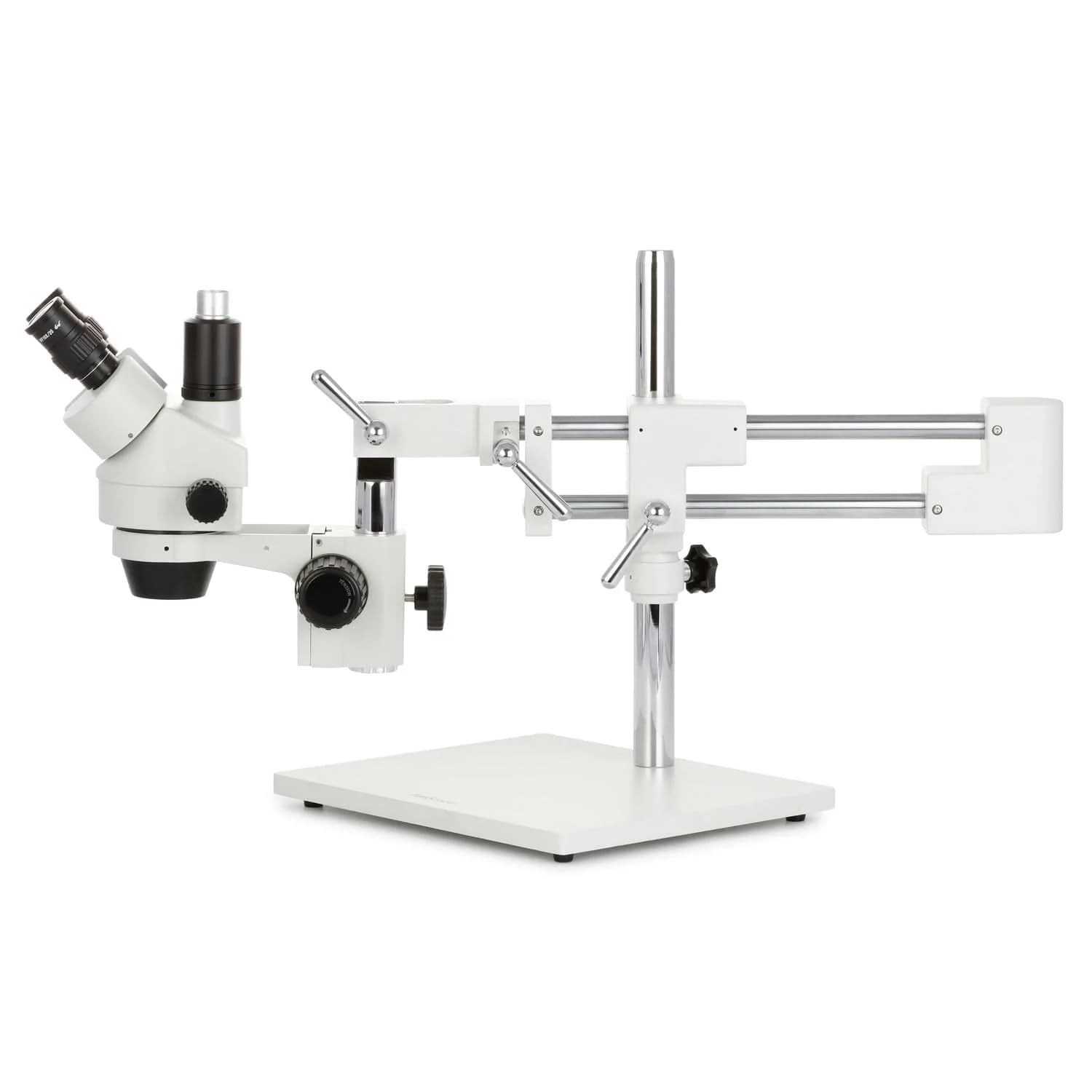 AmScope SM-4TZ-56S - Microscopio estereoscópico con Zoom trinocular con 56 Luces LED, 3,5 x 90 X, Color Blanco