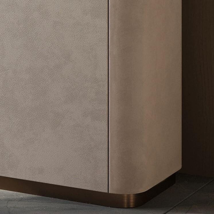 Sideboard Cabinet Black Walnut Dining Side Integrated Wall-mounted Large Flat Living Room Storage Cabinet Home Entrance Table Restaurant Corridor Decoration Sideboard Cabinet With Storage(140x35x85cm)