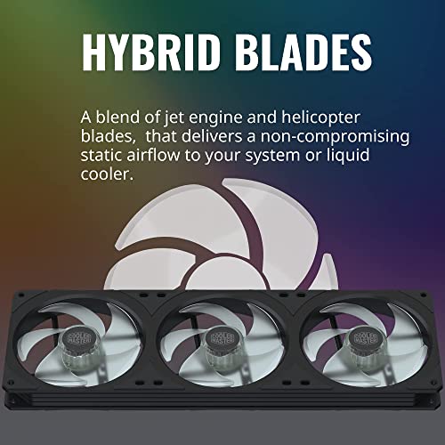 Cooler Master Masterfan Sf360R Argb 360Mm All-In-One Square Frame Fan W/ 24 Independently-Controlled Argb Leds, Cable Management, Pwm Control Fan For Computer Case And Cpu Liquid Cooler #TOP3