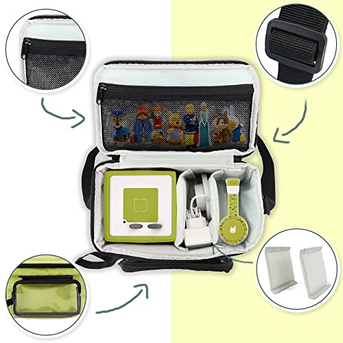 Annmore Carry Bag for Toniebox and Characters Compatible with Yoto Player and Cards, Holder for Audio Player and Accessories (Green) - Image 2