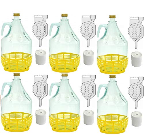 Set med 24 flaskor GÄRBALLON + pluggar + rör + skruvlås 5 l BDP5Z