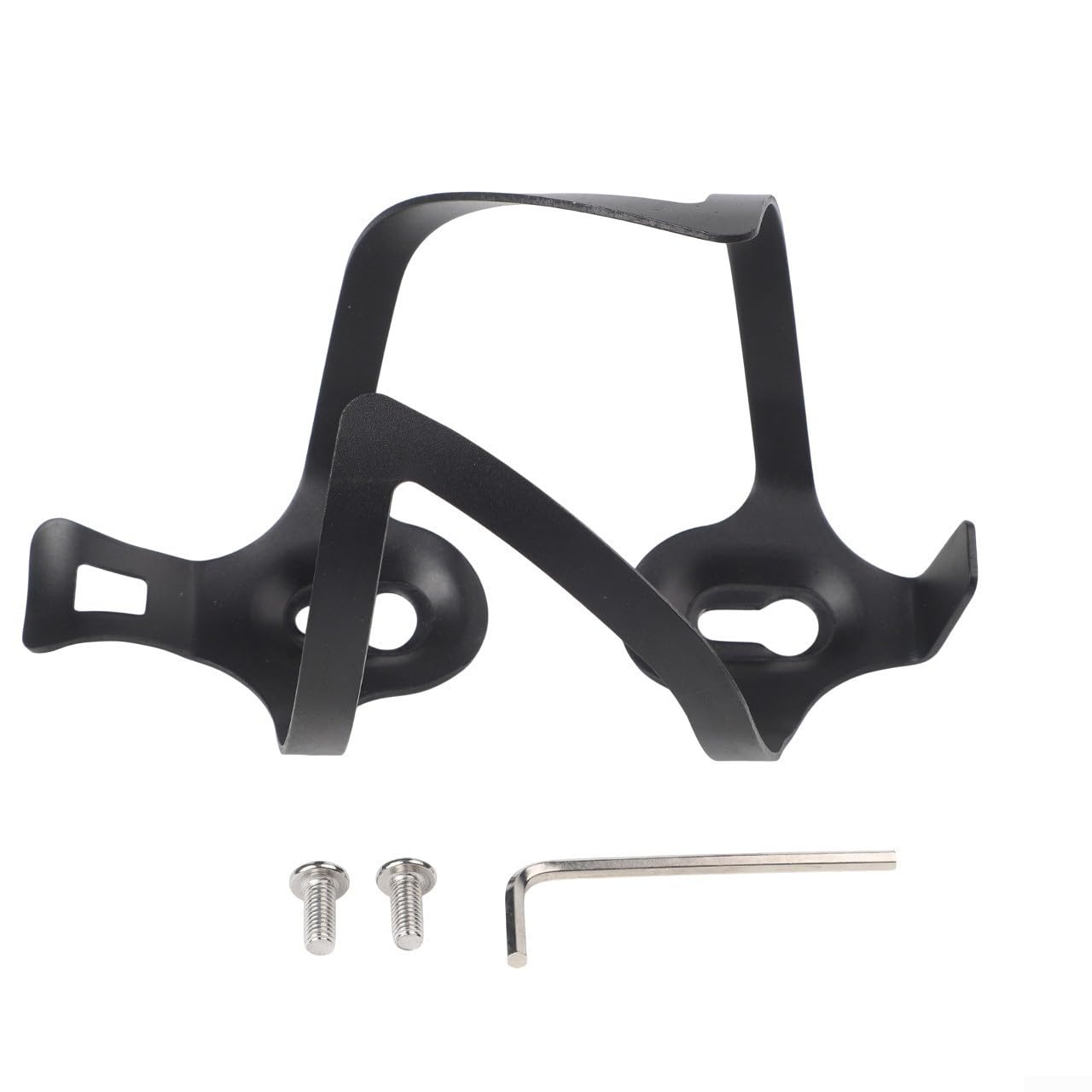 Aluminum Rotatable Water Bottle Cage for Mountain Road Electric Bikes & Motorcycles, Adjustable Bike Cup Holder with Secure Grip, Lightweight Wear-Resistant Drink Rack Gold(Black)