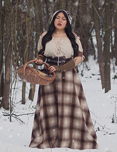 Belle Poque Women Renaissance Off Shoulder Blouse Smocked Waist Pirate Shirt Peplum Tops3