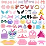Miniature Set (15 PCS Random) - Cute Dollhouse Accessories for lps Dog & Cat Figures Collie, Cocker Spaniel, Deer, Great Dane,Sheep