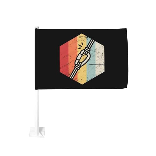 Retro Vintage 70s Rock Climbing Icon Car Flag 12x18 Inch