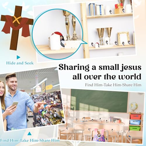 image for Bememo 25 Pcs Little Jesus Figures Original Design Jesus Love You Mini