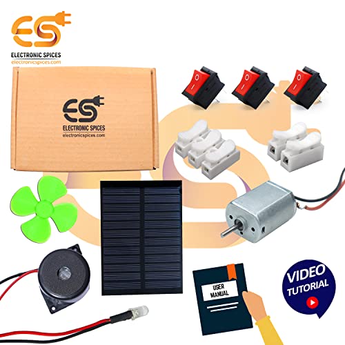 Image of Electronic Spices Diy Mini Home Solar Project Kit With Video Tutorial & User Manual Kit For Hobbyists And School& College Students) Starter Kit