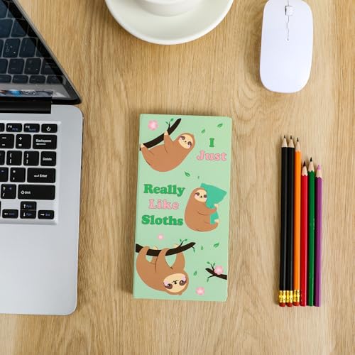 240 Stück Haftnotizen Sticky Notes Schreibbar Faultier Selbstklebende Notizzettel Haftnotizen Blöcke Haftnotizen Kinder Klebezettel Kleine Geschenke für Schulklasse, Büro für Faultier Liebhaber,Büro