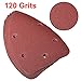 uxcell Detail Sander Sandpaper, Triangular Sanding Paper, Hook and Loop Sanding Pads, Triangle Oscillating Multi Tool, 120 Grits 5 Holes, 15pcs