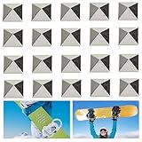 20 Stück Snowboard Stomp Pads, 2025 Neue Ski Board Anti Rutsch Pad, Winter Ski Board Anti Rutsch Pad, Pyramid Spikes Ski Grip Pads, Professionelle Ski Snowboard Grip Pads für Urlaub Freunde Familien