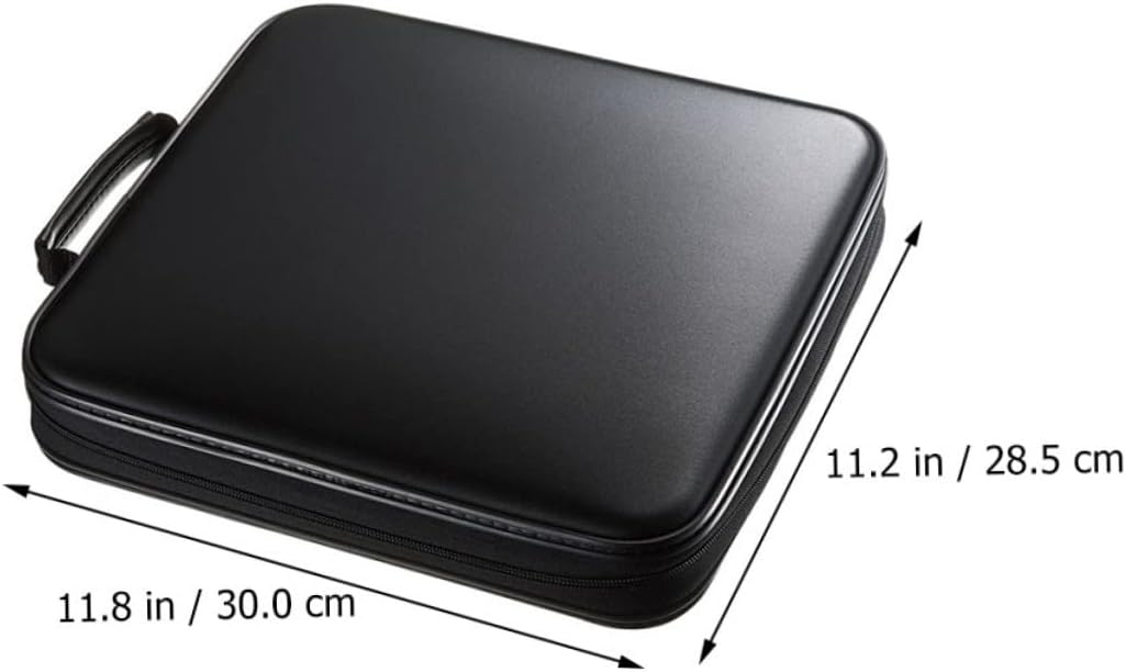 Garneck Large Capacity Portable CD Storage Bag with Handle Dvd Case for Discs Travel Friendly Disc Holder Organizer with Zipper Closure