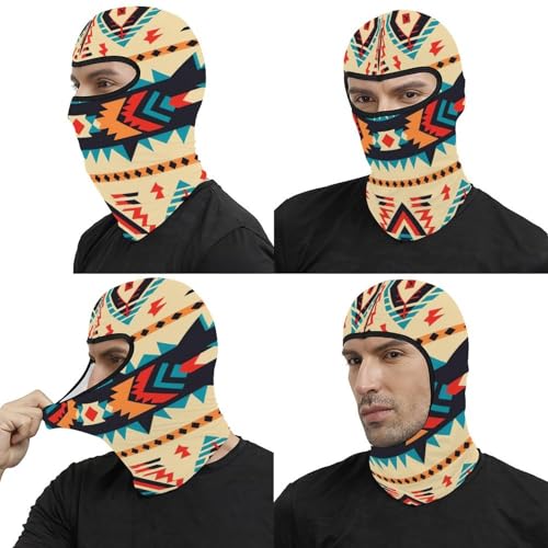 Pasamontaña térmico para hombre y mujer con estampado nativo americano, máscara facial para esquí, motocicleta y clima frío miniatura 5