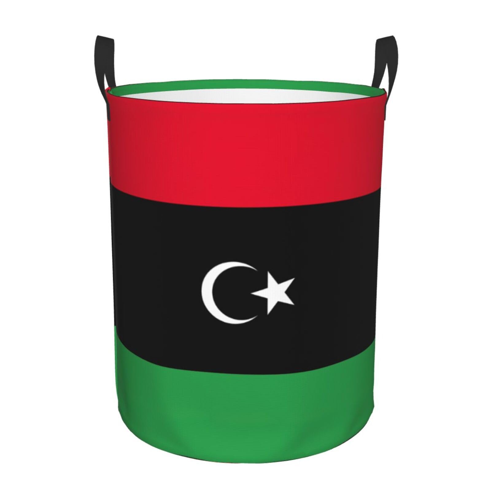 Panier à linge poignées motif libyen pour ranger draps et linge