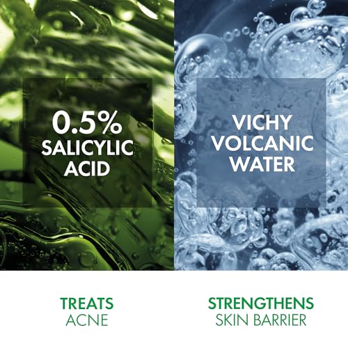 VICHY Normaderm Daily Acne Face Wash, Salicylic Acid Face Cleanser for Oily & Acne Prone Skin, Acne Cleanser that Clears Clogged Pores and Blackhead - Image 4