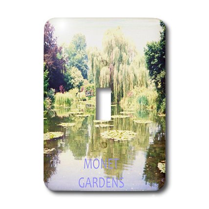 Monet s Gardens Interrupteur à baïonnette 3dRose LSP_28354_1 décoratif multicolore