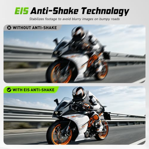 NINEYIN Dual-2K EIS Motorcycle Dash Cam