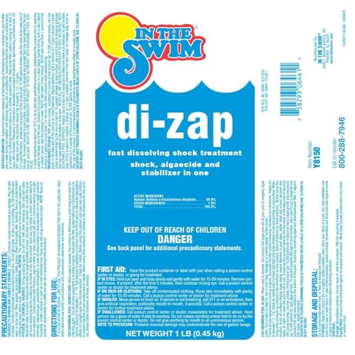 Image of In The Swim Premium 3-in-1 Pool Shock - Di-Zap - 12 x 1 Pound Bags