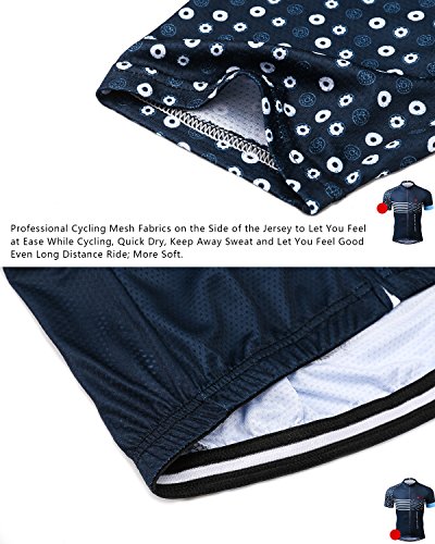Strgao Men's Cycling Jersey Bike Short Sleeve Shirt Medium