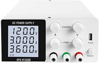 dc Power Supply Adjustable DC Power Supply 30V 10A Laboratory LCD 60V 5A Voltage Regulator Stabilizer Switching Source USB (Color : 120V 3A White, Size : 220V)