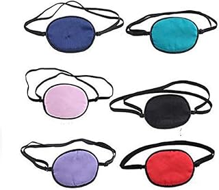 1PCS Unisex Soft Silk Elastic Eye Patch Lazy Eye Single Eye Cover Pads with Adjustable Strap for Lazy Eye/Amblyopia/Strabismus (Blue, Kids)