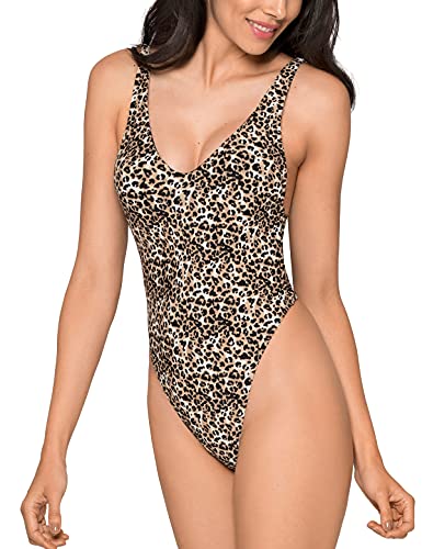 Colloyes Maillot une pièce femme col haut dos bas Moyen