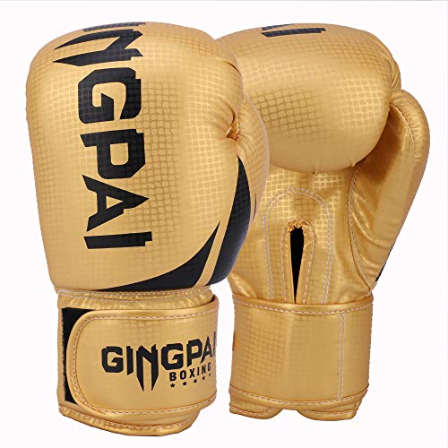 GINGPAI Boxing Gloves for Men & Women, Taekwondo Muay Thai Sanda Fighting Gloves, Kids Training Fitness Gloves, Kickboxing Punching Boxing Gloves, Muay Thai Style Punching Bag Mitts, Sparring Gloves