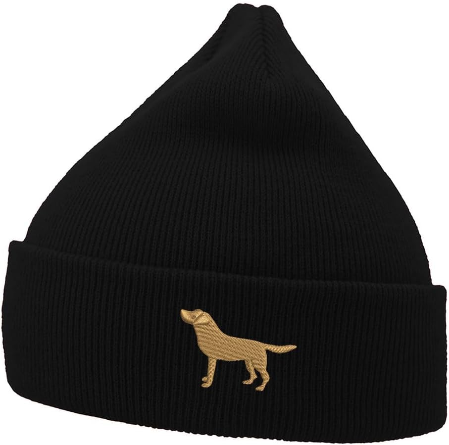 Mens Beanie Knit Hats Labrador Dog Embroidered Unisex Casual Beanies Hats for Winter
