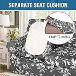 H.VERSAILTEX Super Stretch 3 Pieces Sofa Covers for 2 Cushion Couch Covers Sofa Slipcovers Feature Soft Thick Bouncy Modern Style with Individual Cushion Covers Pet Friendly - Loveseat, Grey - Image 5