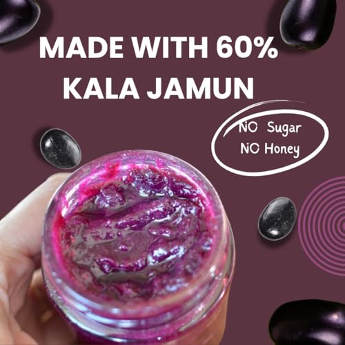 Image of Vistevia Sugar Free Kala Jamun Jam, Diabetic and Keto Friendly - Sweetened Naturally with Stevia, More Than 60% Jamun Content - Tastes Delicious - Pack of 1 (420GM)