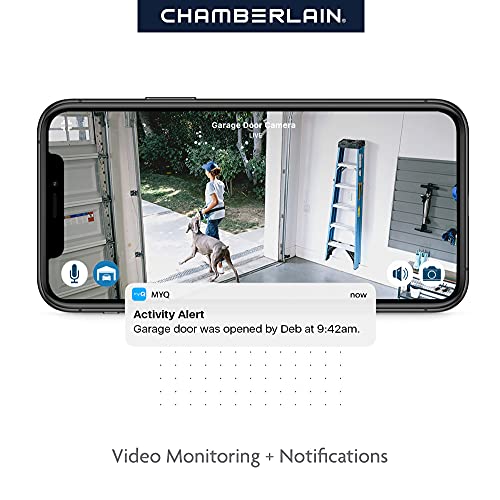 Chamberlain B6753T Smart Video Streaming And Advanced Corner Led Lighting, Blue & Chamberlain Group Clicker Keyless Entry Klik2U-P2, Garage Door Opener Keypad, White #TOP3