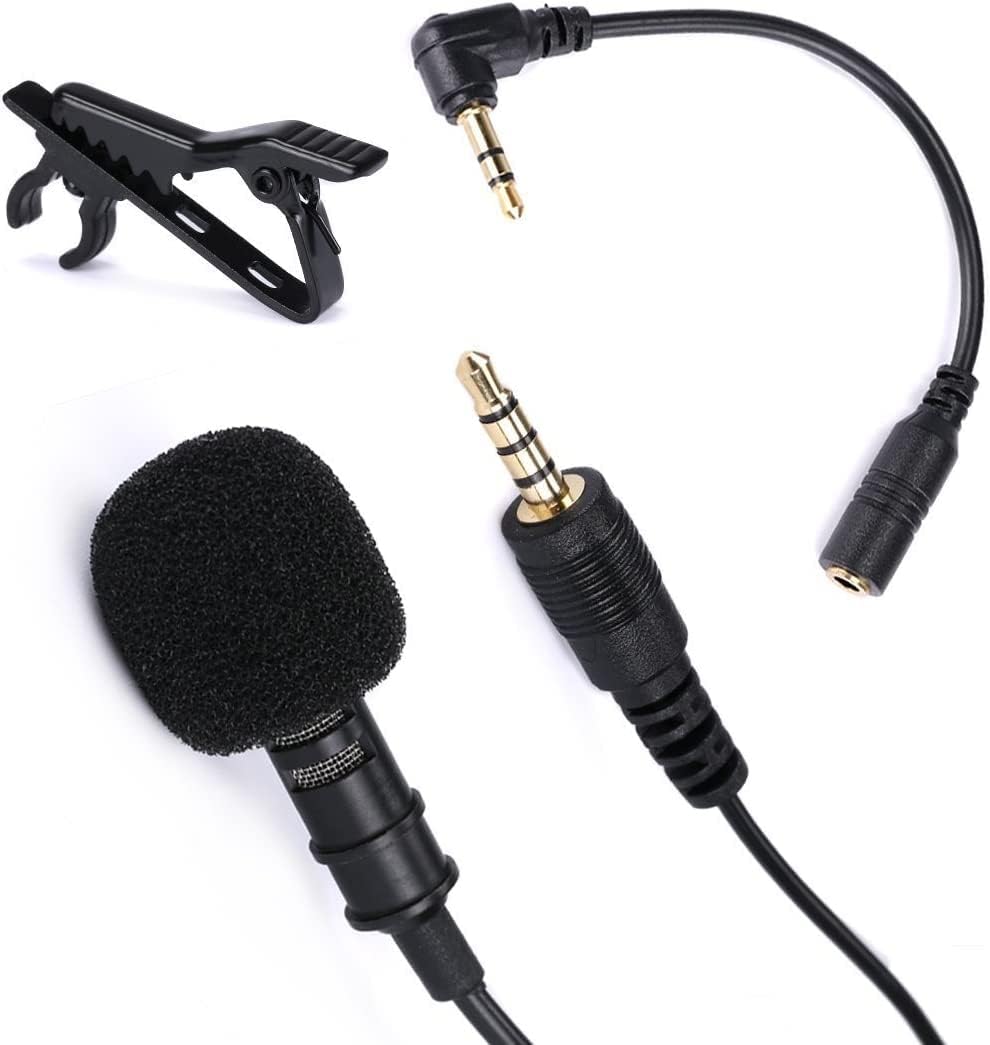 Gyvazla 3.5mm Lavalier Omnidirectional Microphone for iPhone & Android and Other Mobile Device