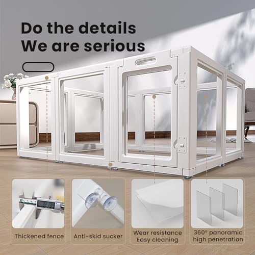 LoveTail cerca para cães cercadinho para animais de estimação, cercadinho para cães transparente, fá