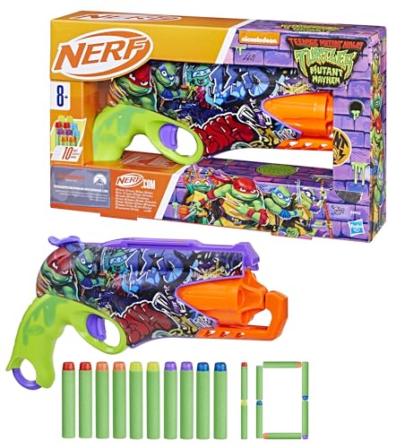 Nerf Teenage Mutant Ninja Turtles Blaster, 10 Nerf Elite Darts, Green - Image 2