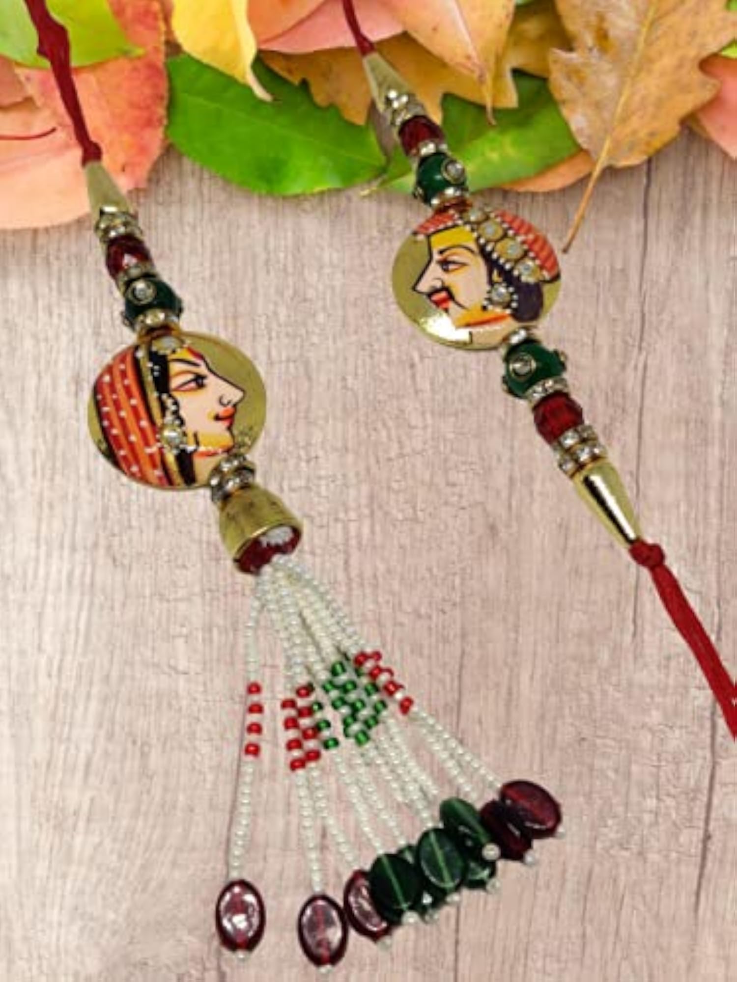 Designer Couple Rakhi Set for Bhaiya & Bhabhi